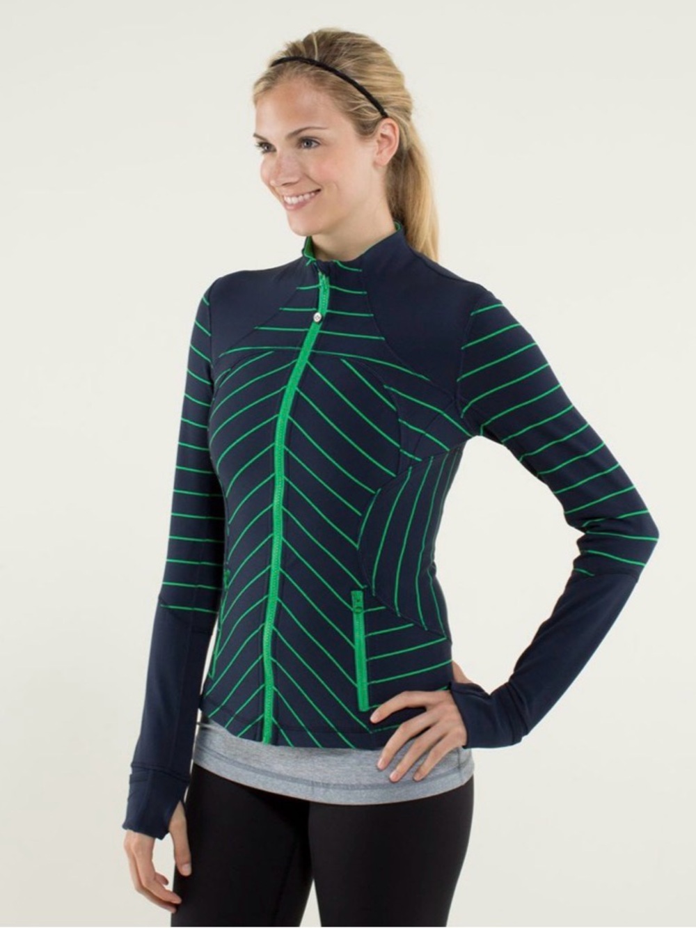 Lululemon Forme Jacket *Cuffins in
Slalom Stripe Inkwell / Inkwell